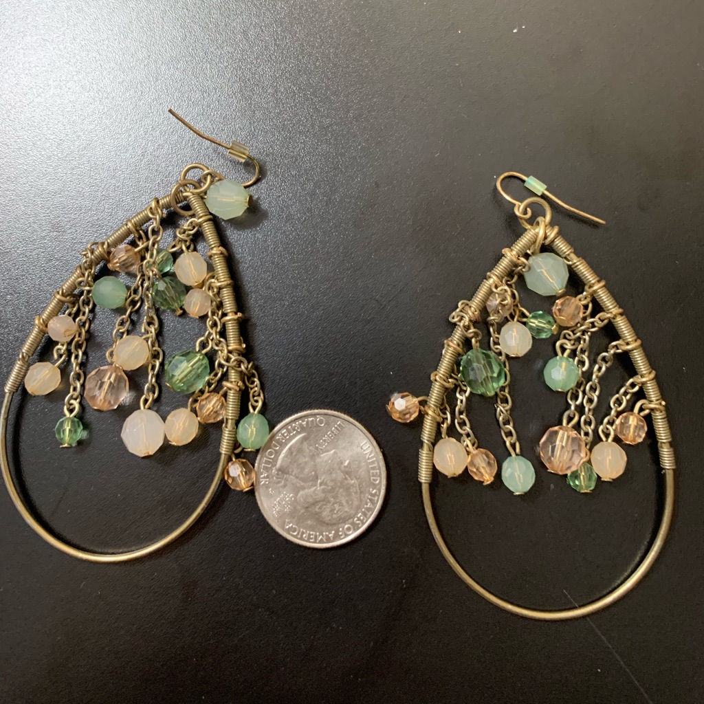 Vintage Goldtone Dangle Pierced Earrings
